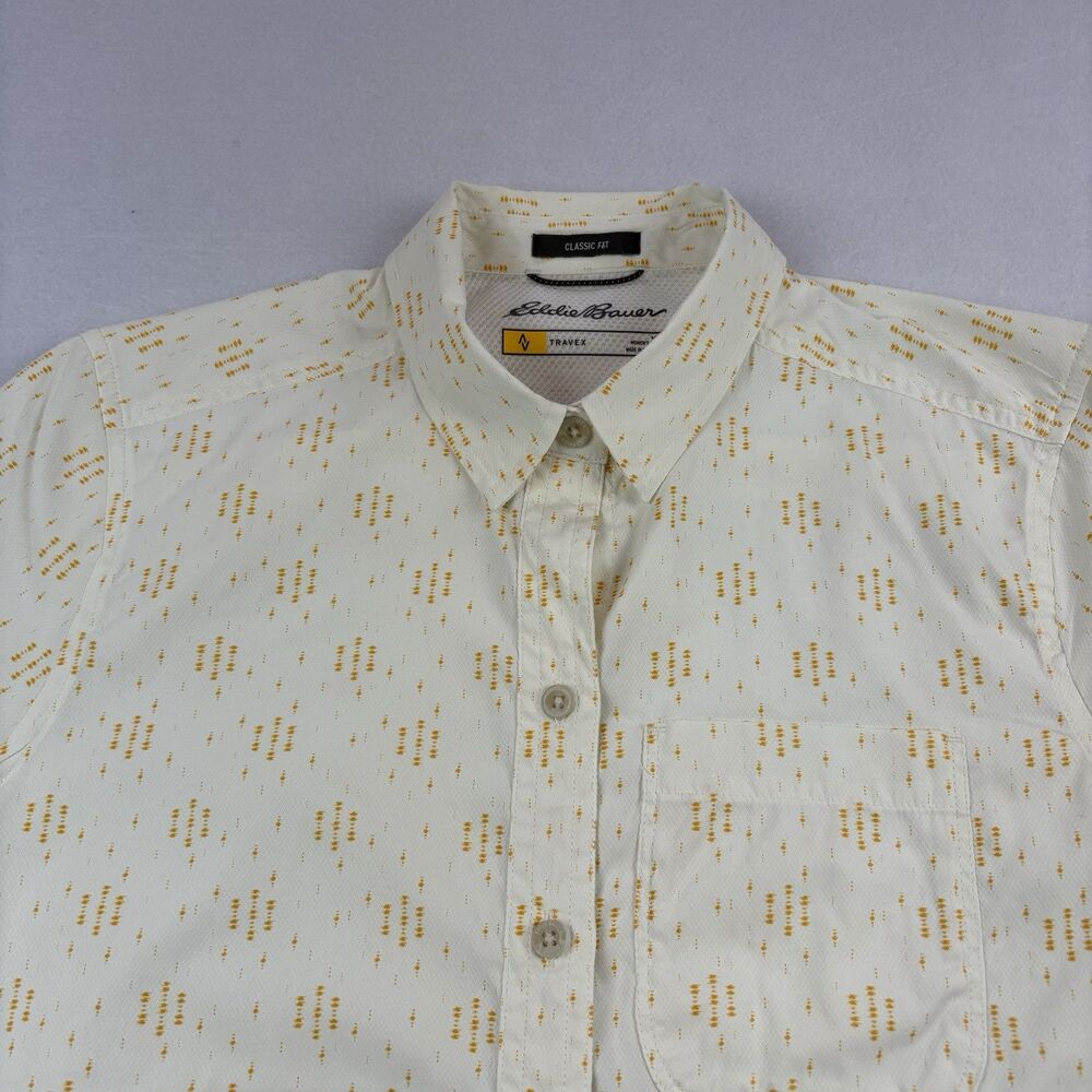 Eddie Bauer Travex Button Up Shirt Womens XS Classic Fit Short Sleeve